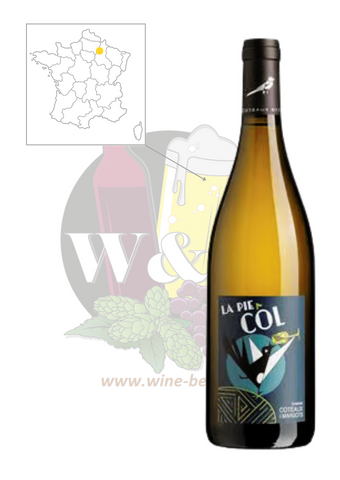 Bottle of AOC Mâcon-Villages La Pie Côl - Domaine Coteaux Margots. This is a Chardonnay with a lovely complexity of white fruit, aromatic and lively.